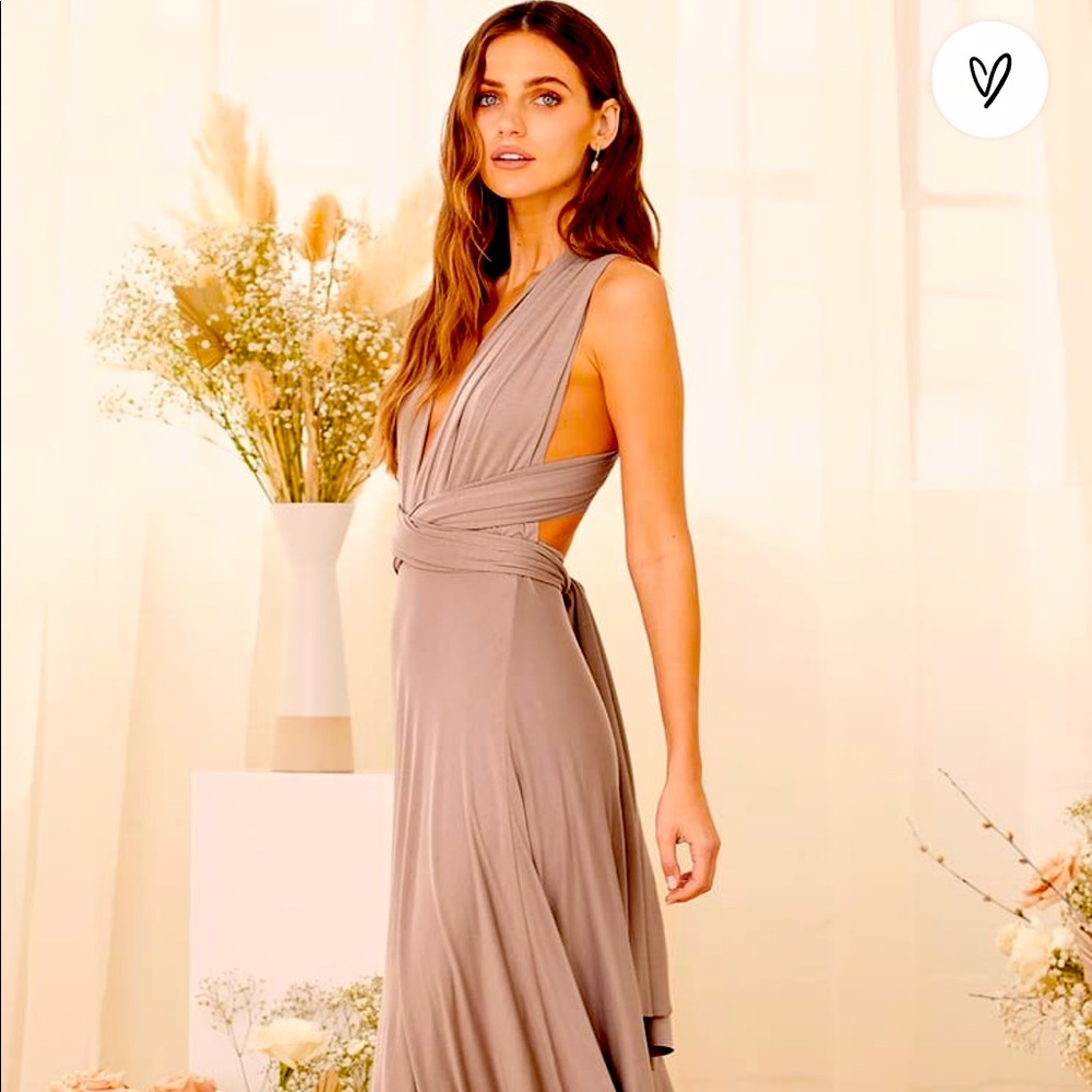Taupe maxi dress